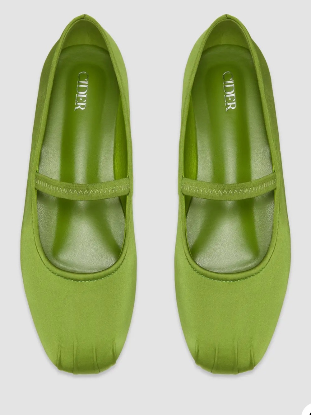 Cider SQUARE TOE SINGLE
STRAP BALLET MARY JANE SHOES - Green